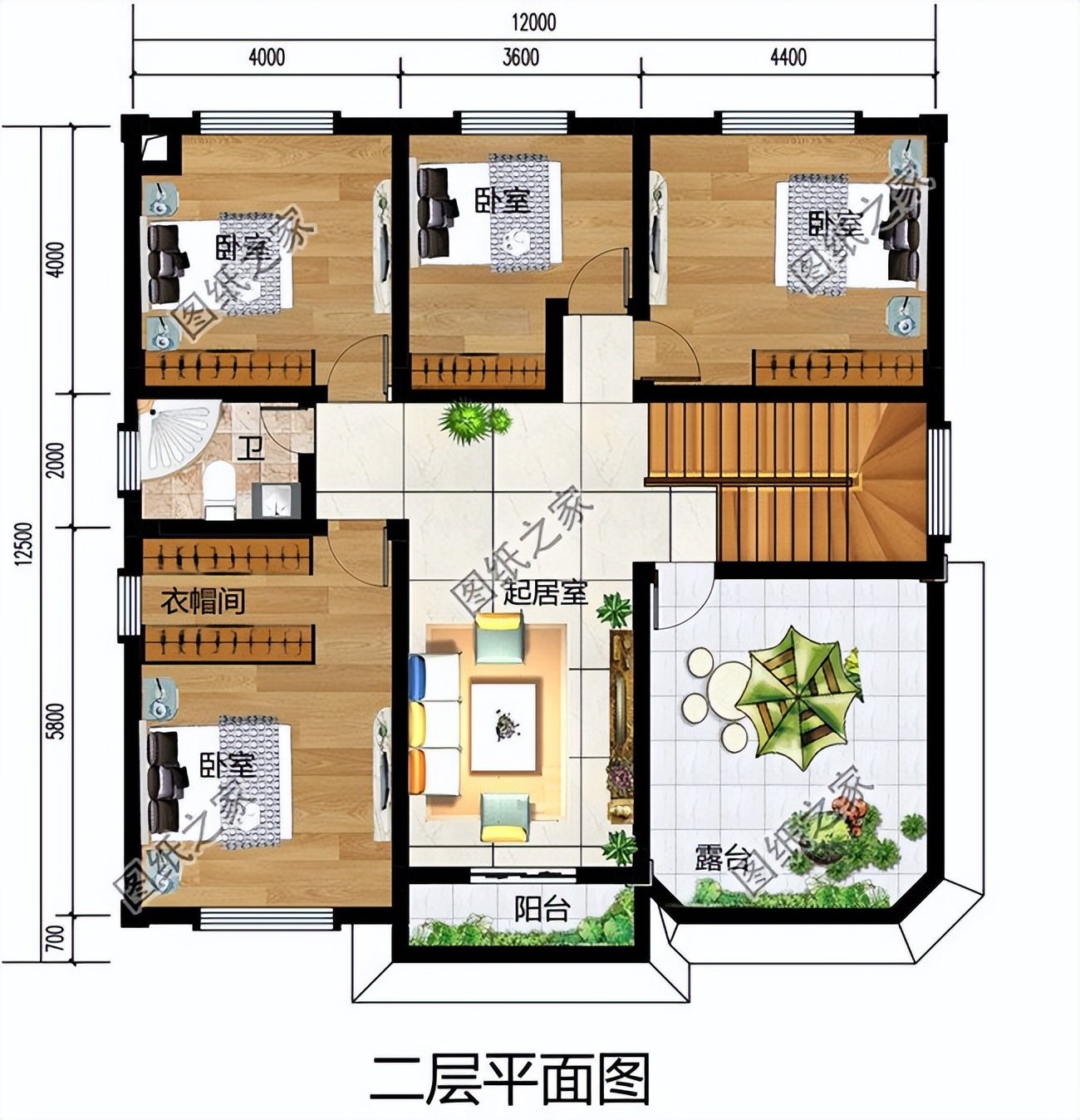 农村带露台别墅设计，舒适布局外观简约大方，备受欢迎