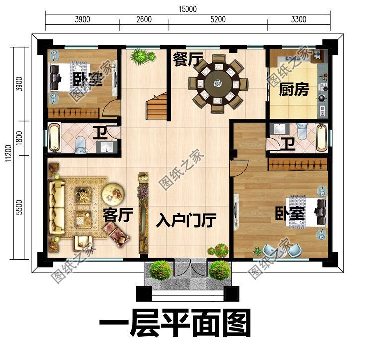 农村复式自建房设计，高高的挑空设计，带来更高的居住舒适度