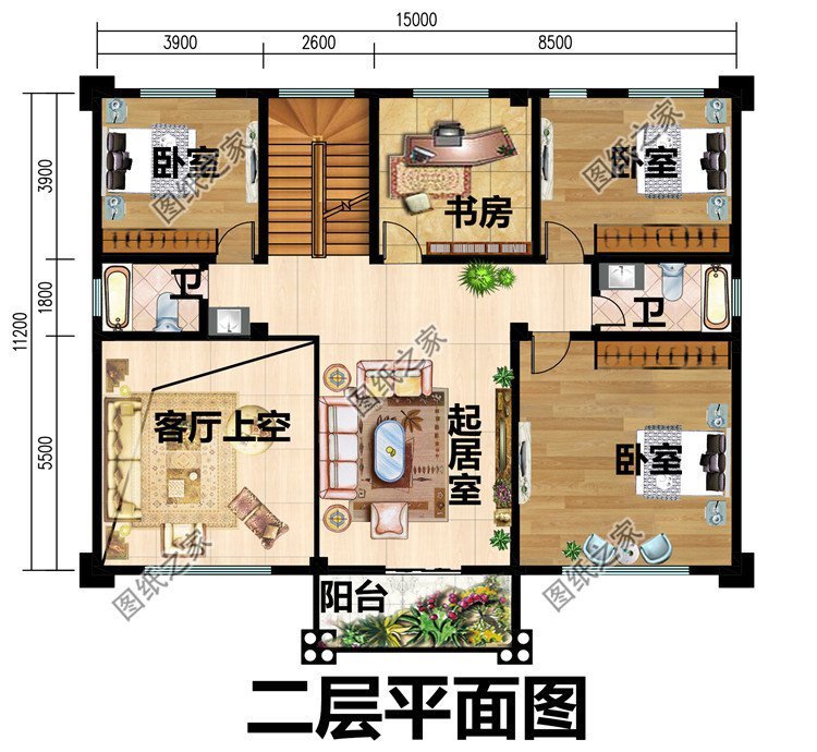 农村复式自建房设计，高高的挑空设计，带来更高的居住舒适度