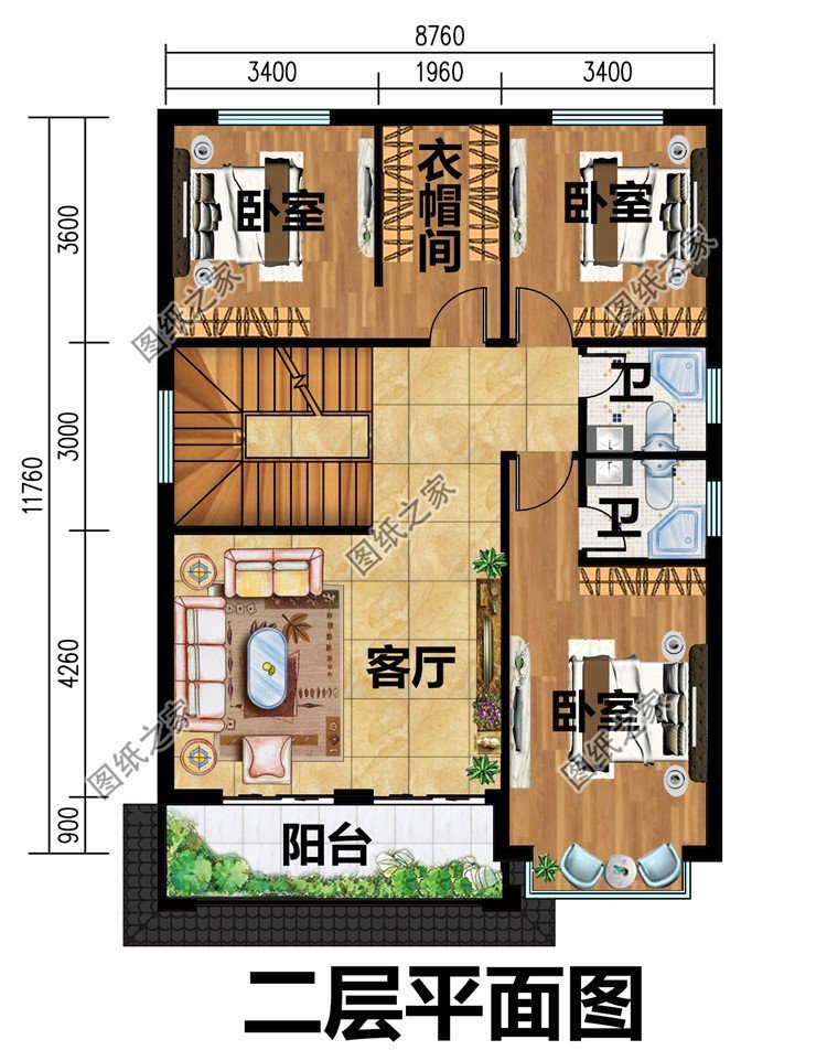 小户型三层农村别墅设计，巧妙地设计提升屋内空间利用率