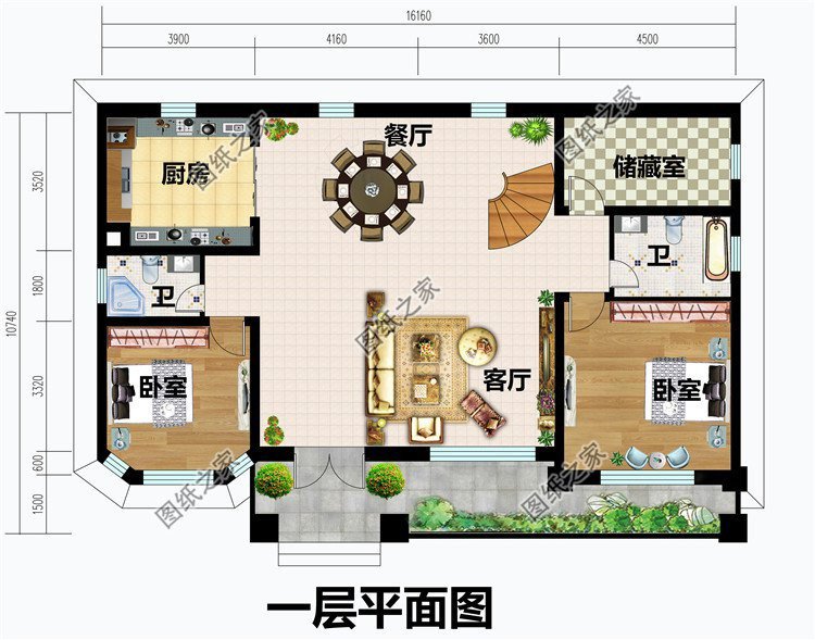 乡村二层自建房设计，预算不足首选款式，农村建房拿去参考