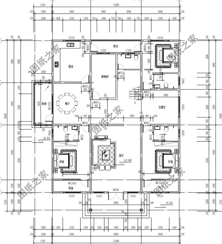 五层自建房别墅设计方案一层