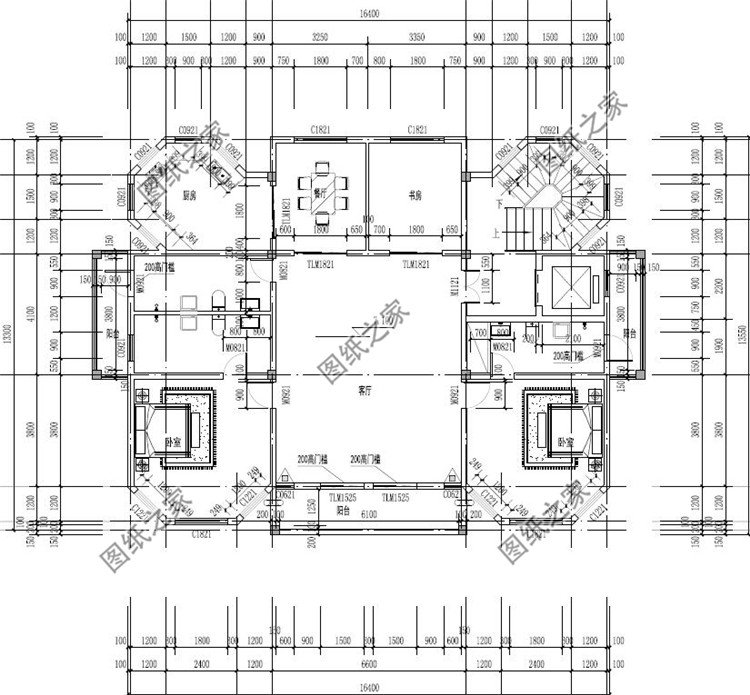 五层别墅设计图三层