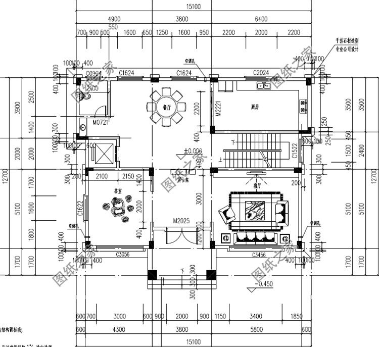 五层农村自建房设计图一层