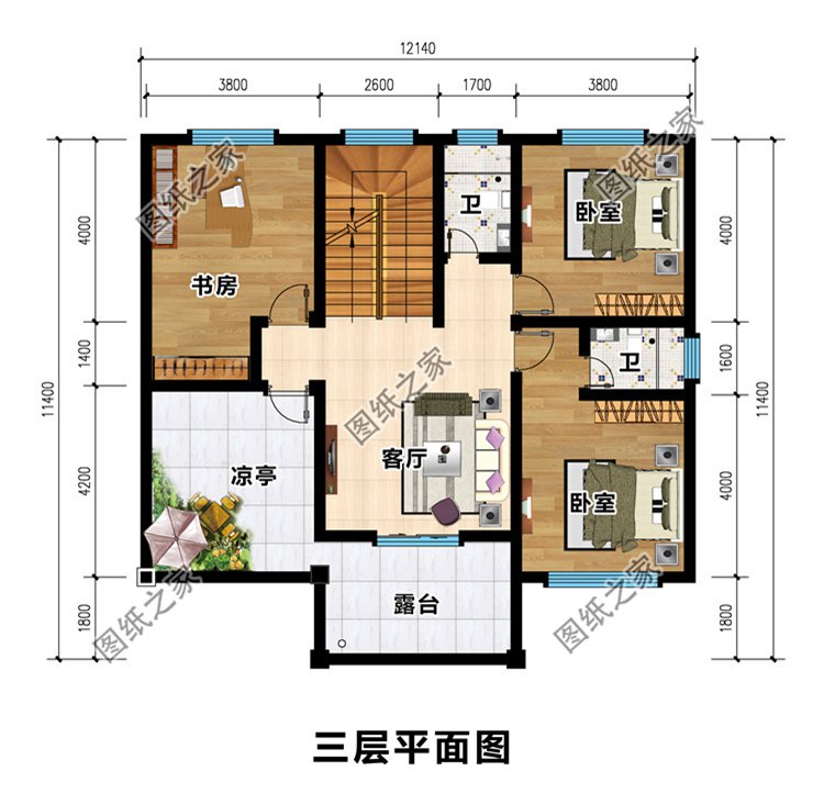 经典三层别墅设计图3