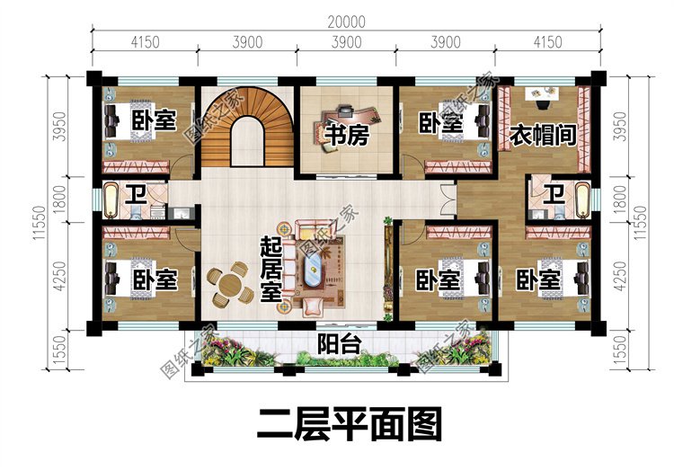 五间两层农村自建房3