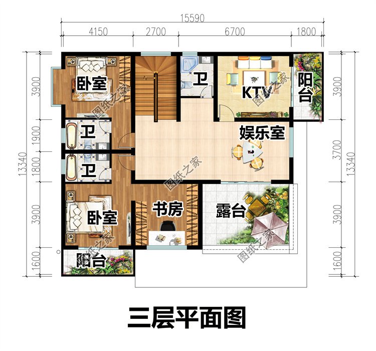 现代风三层别墅设计图4