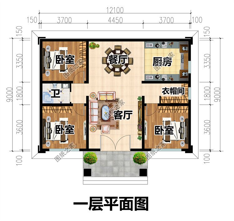 农村自建房三间设计图2