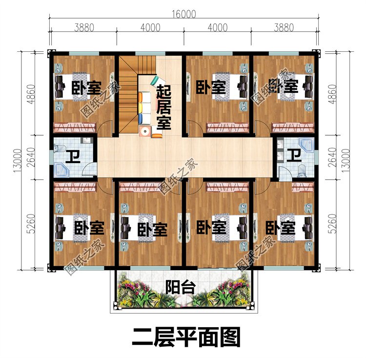 占地200平农村二层自建房3