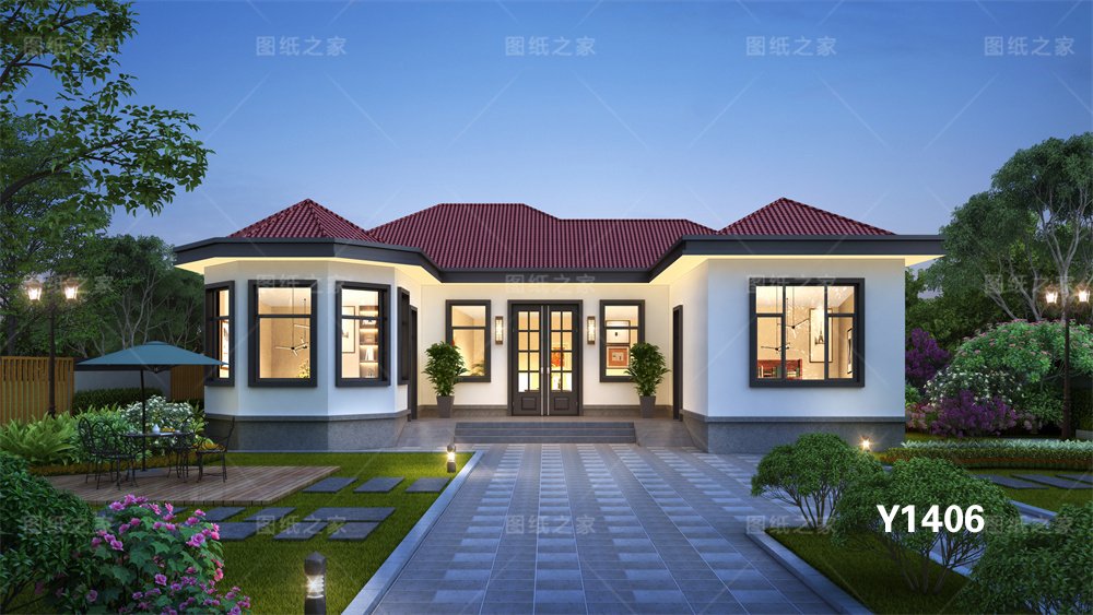 炸裂！20款新农村一层别墅设计图，最低12万起！