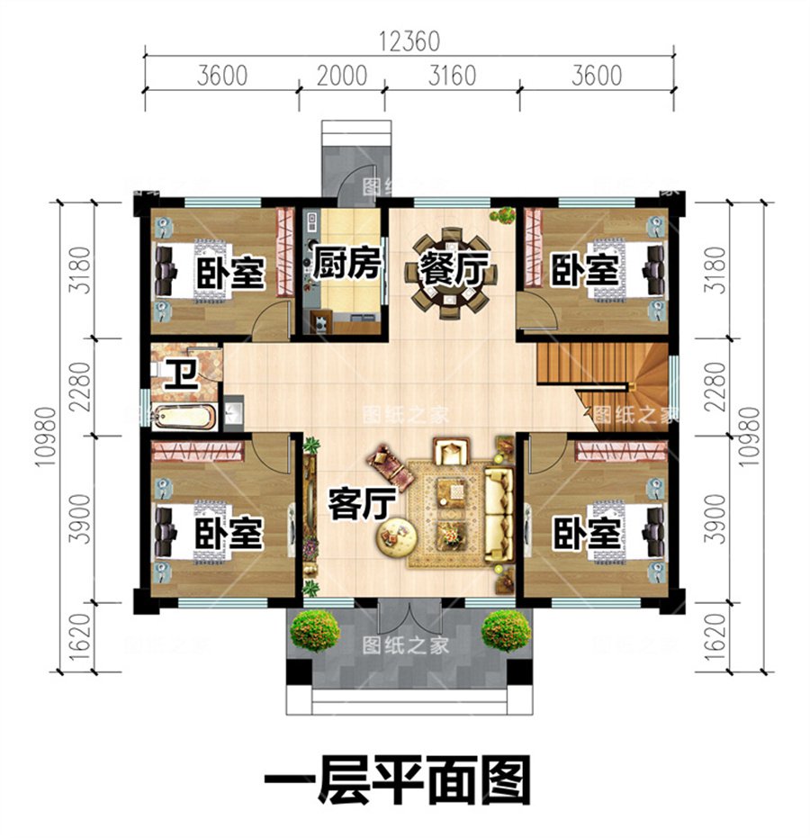 8款乡村别墅图，爆款户型，实用又气派