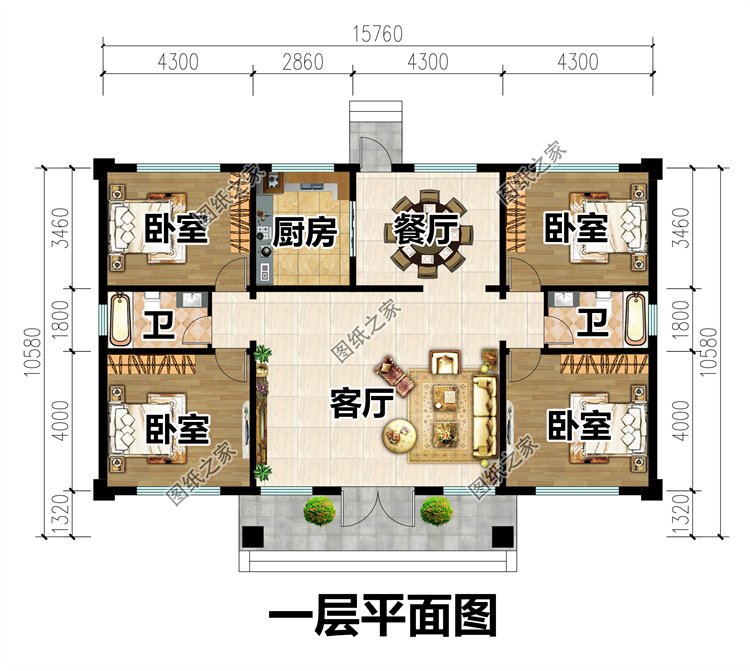 农村一层养老别墅设计图2