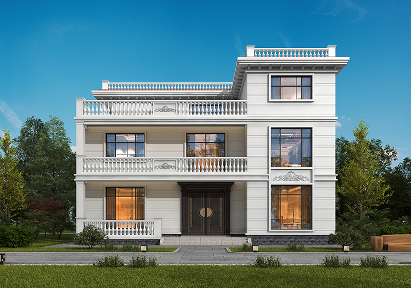 平顶农村自建房三层别墅设计图，15米乘11.5米