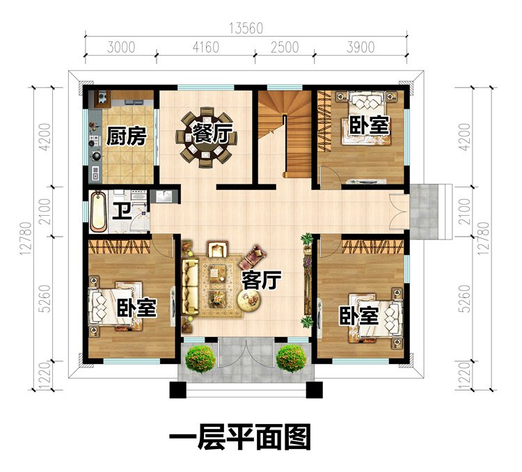 网红款二层对称小别墅设计图2
