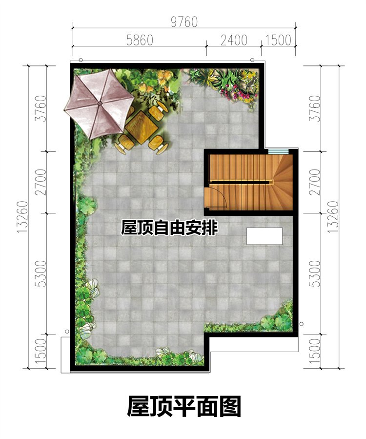 平屋顶现代风格二层别墅设计图4