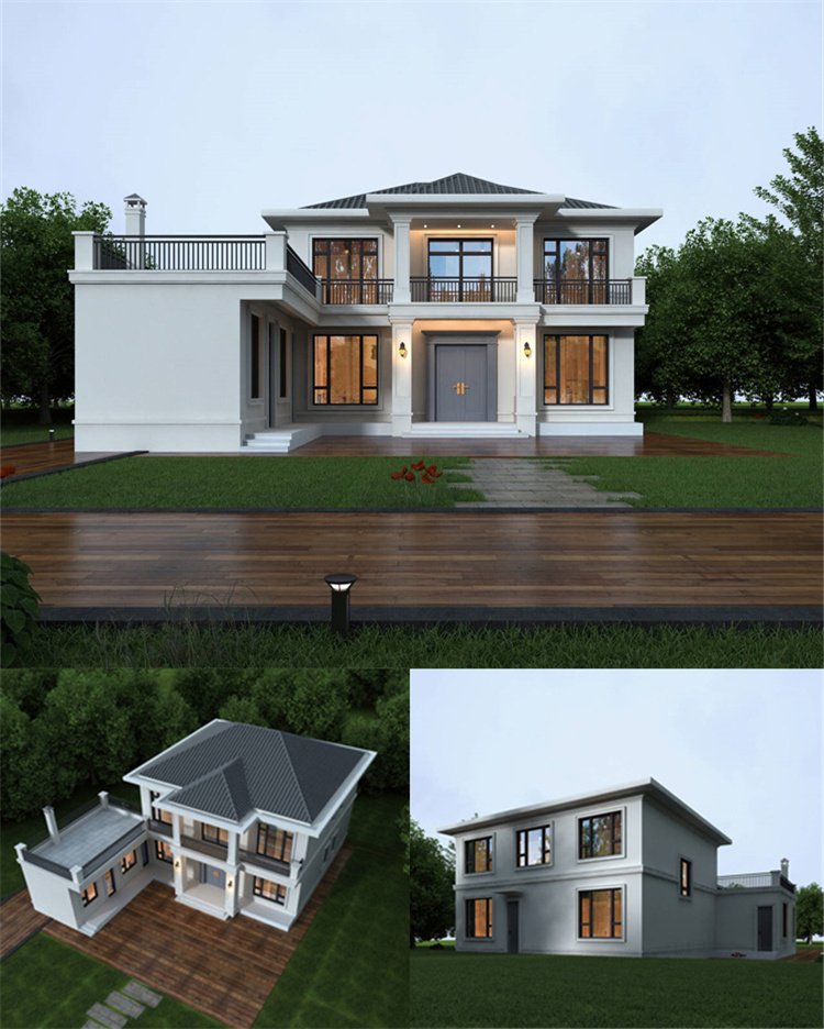 L户型农村自建房别墅设计图1