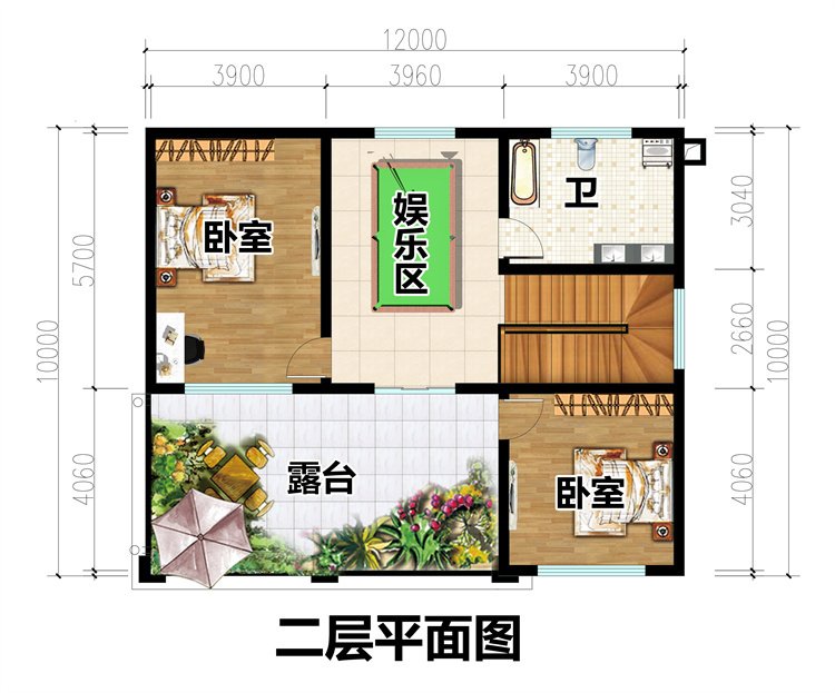 二层农村自建房别墅设计3
