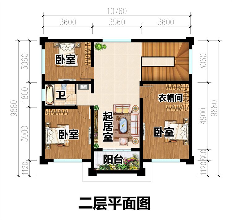 典雅大气二层官帽房设计图3