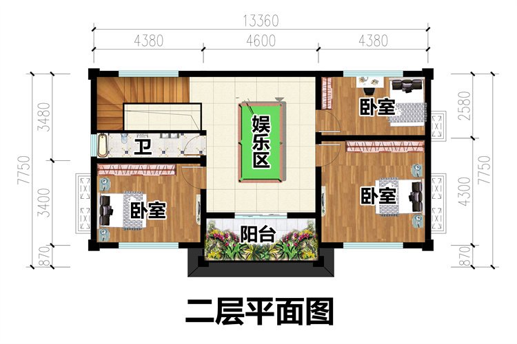 高品质二层别墅设计图3