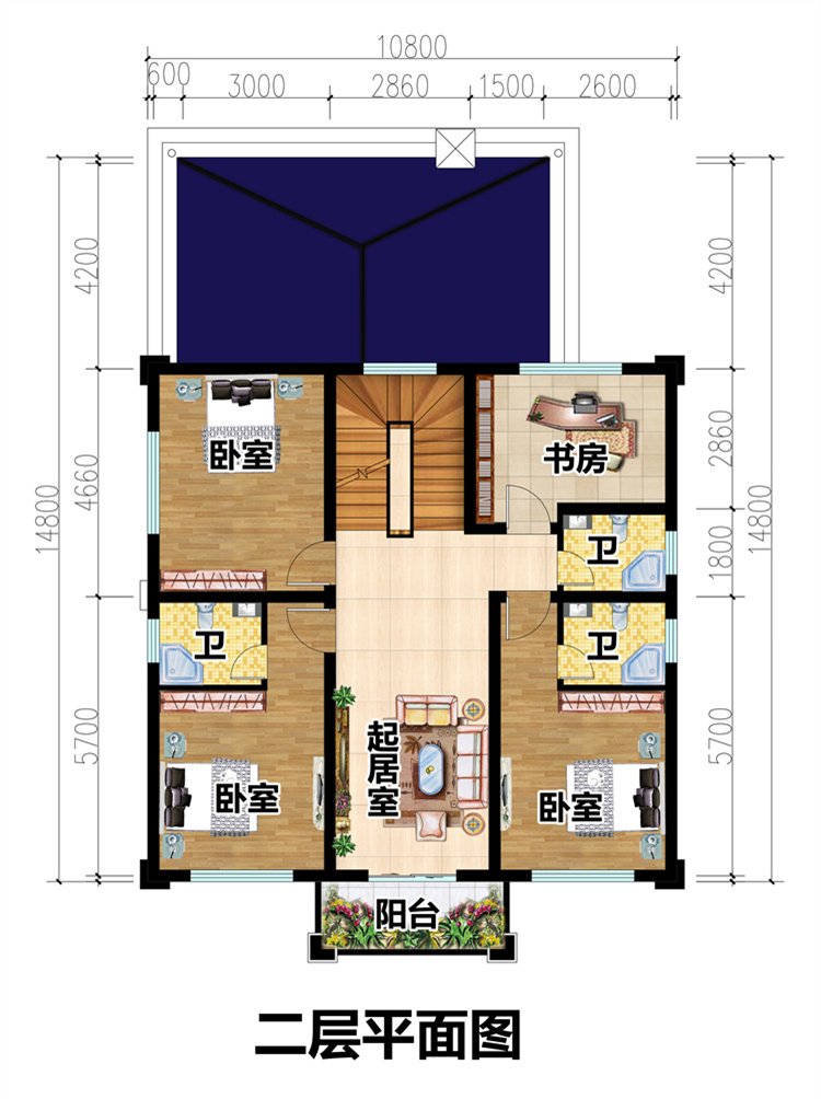 三层简欧别墅设计图3