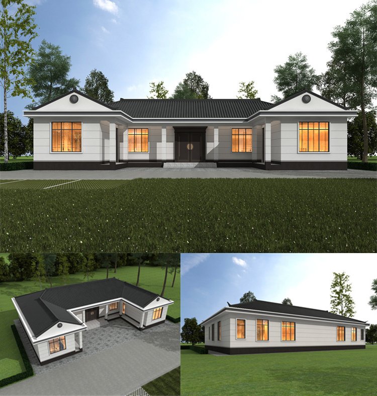 一层中式双拼别墅设计图1