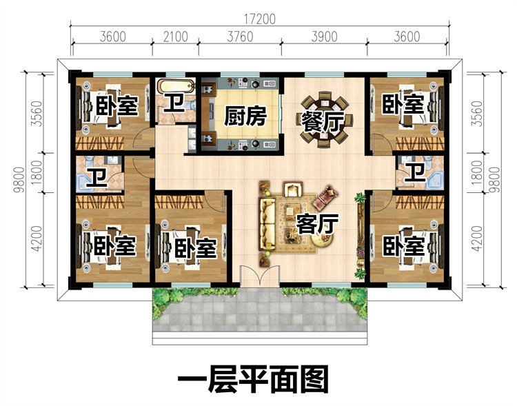 实用舒适一层自建房设计图2