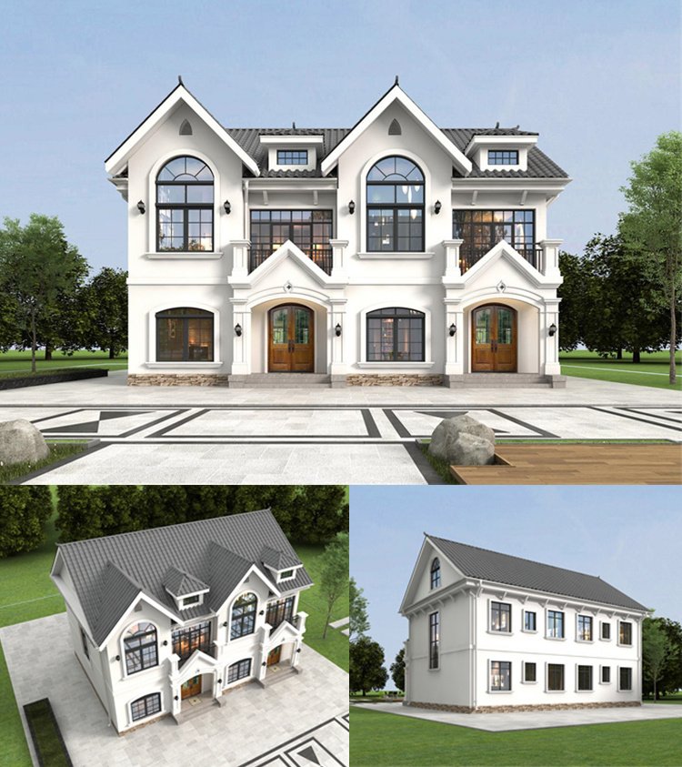 二层双拼别墅设计图1