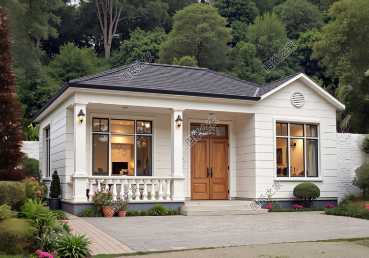 养老首选90平-100平小户型一层三间平房农村别墅设计图方案户型