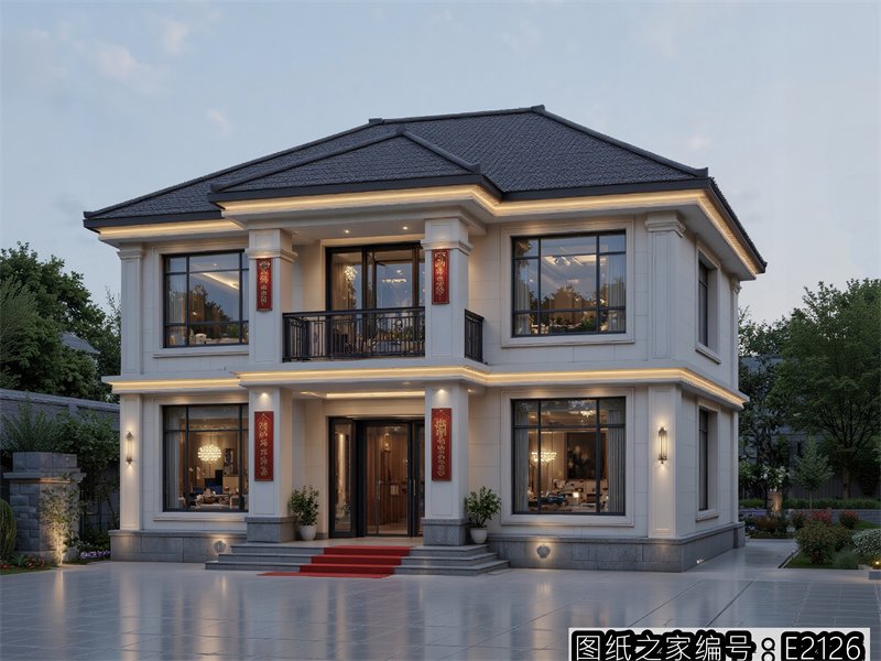 开间12米进深10米，占地120平的农村自建房怎么设计？