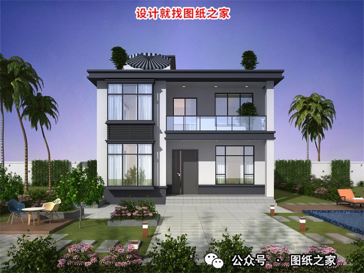 超好看的平顶二层楼图片大全，比坡屋顶更经济实惠！