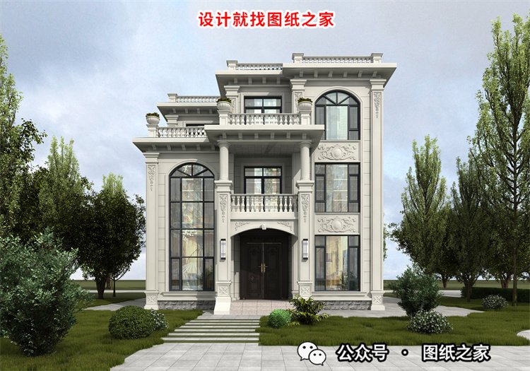 这8款三层平屋顶楼房设计图太美了，一点不输给坡屋顶别墅