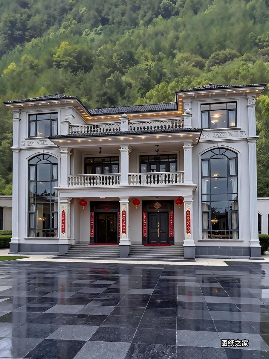 俩兄弟共建三层别墅效果图 - 别墅设计效果图