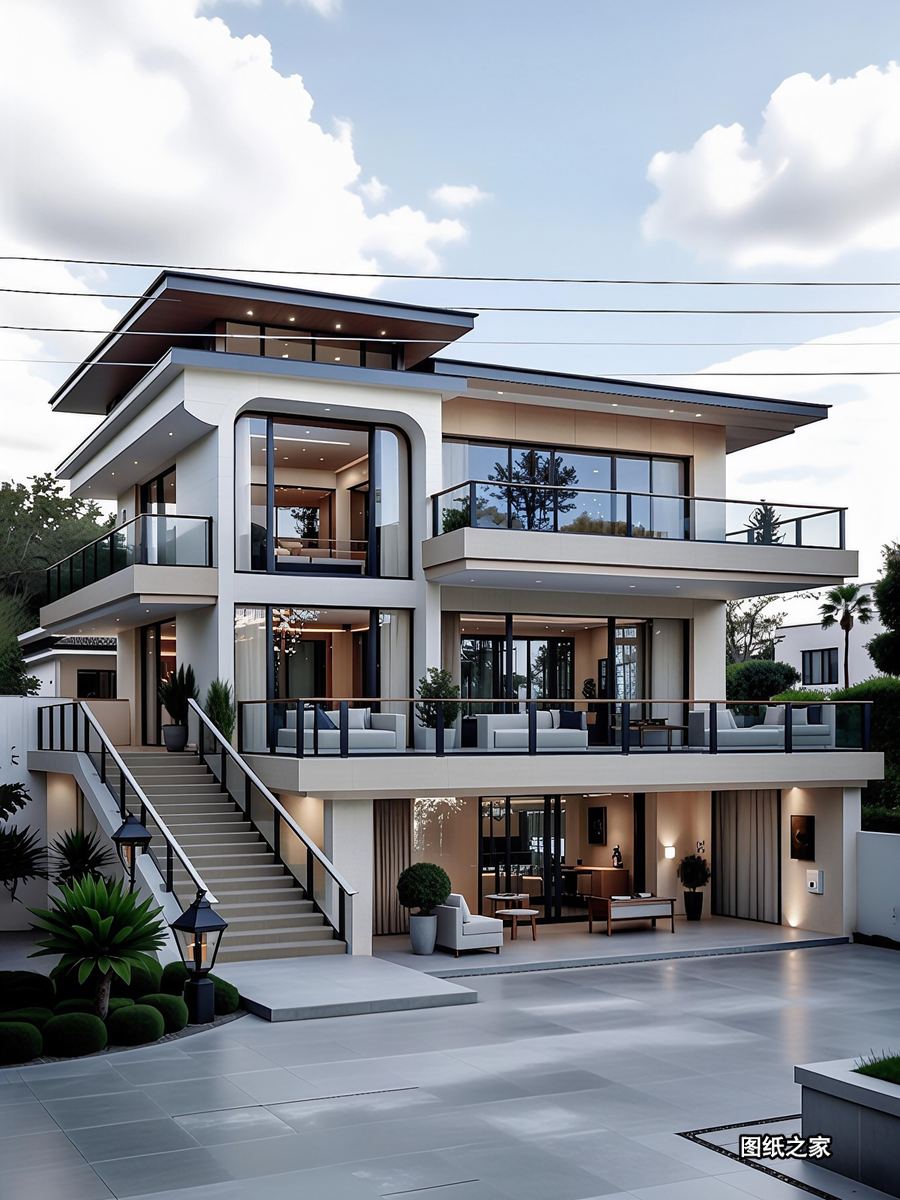 被问爆的现代风别墅，颜值爆表 - 别墅设计效果图