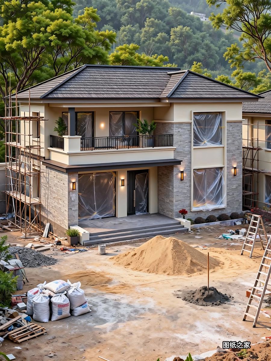 田园风自建房，诗意生活从此开始 - 别墅设计效果图