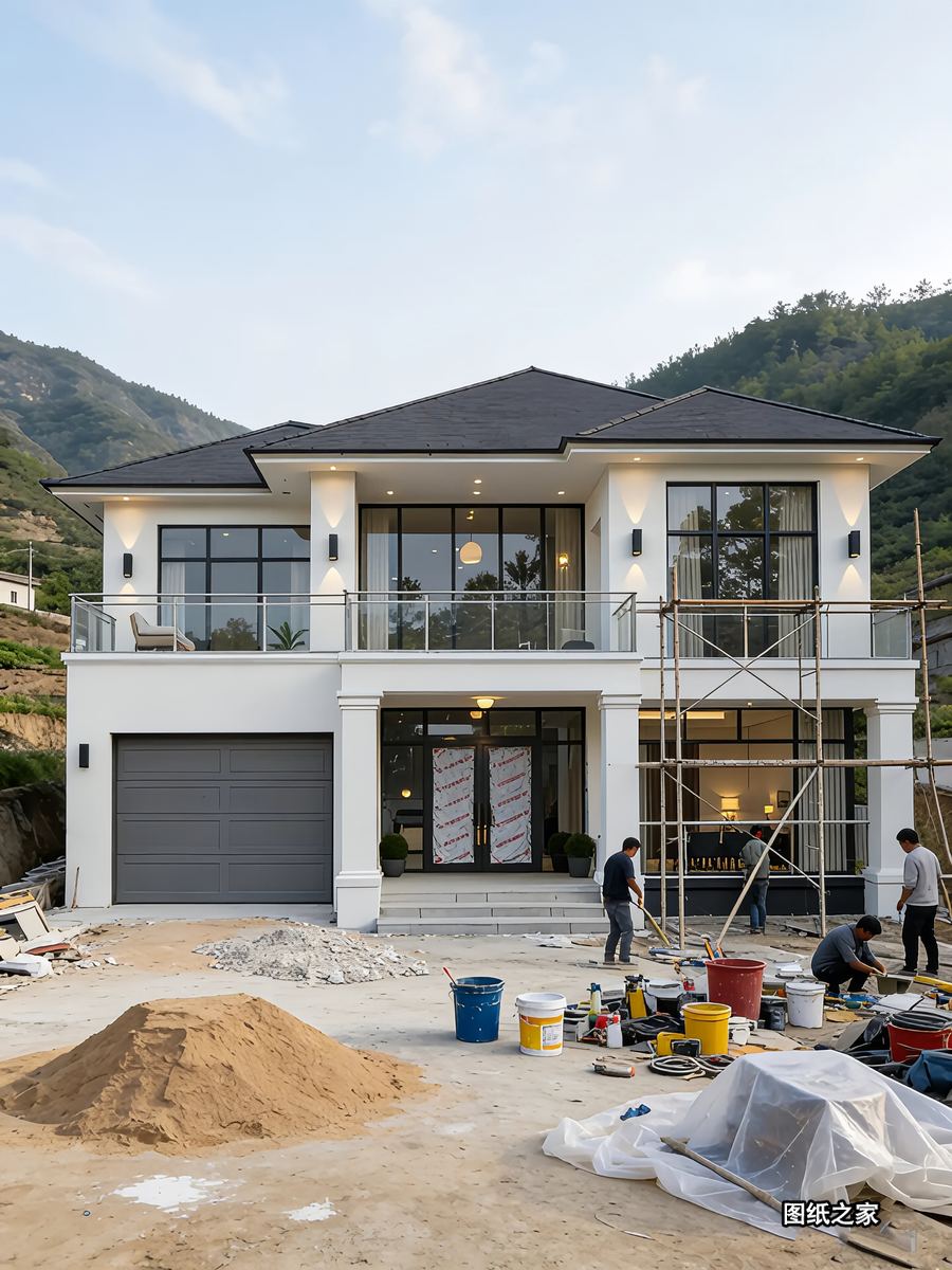 现代简约风自建房，干净耐看不过时 - 别墅设计效果图