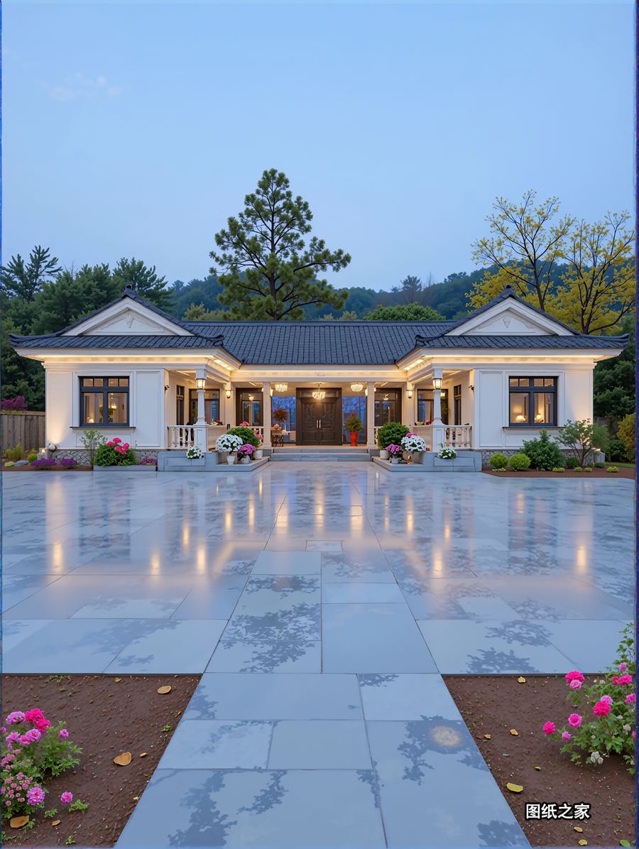 合院式自建房，藏着中国人的院落情结 - 别墅设计效果图