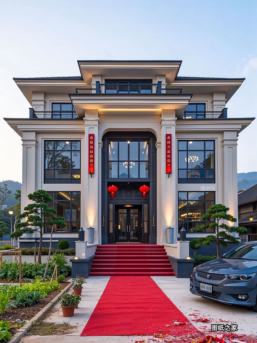 三代同堂的自建房，布局合理不拥挤 - 别墅设计效果图