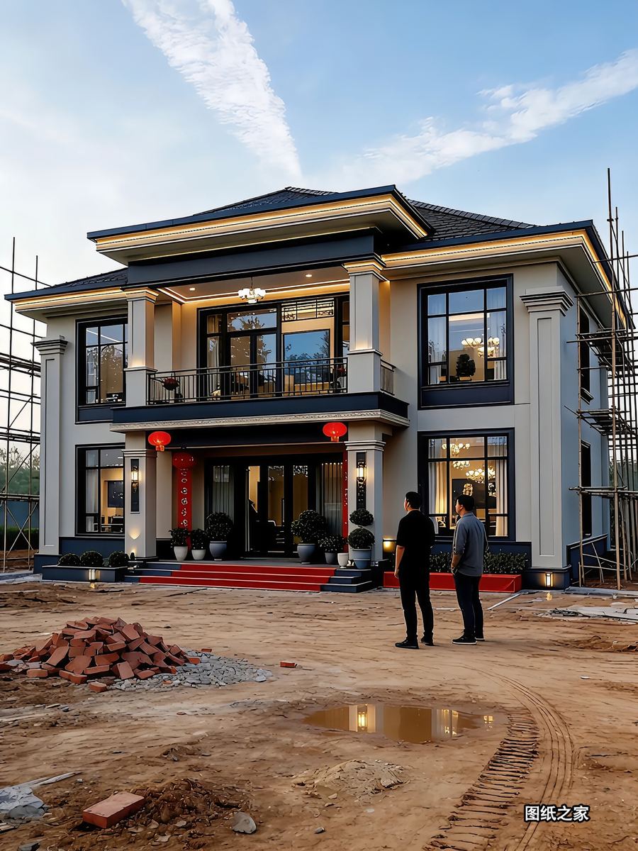 有了这栋自建房，乡愁终于有了归处 - 别墅设计效果图