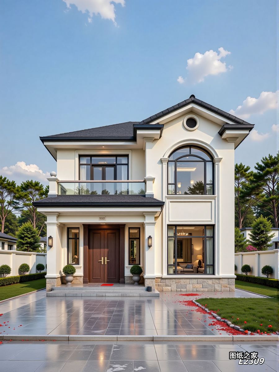 不追求复杂，简约自建房越住越爱 - 别墅设计效果图
