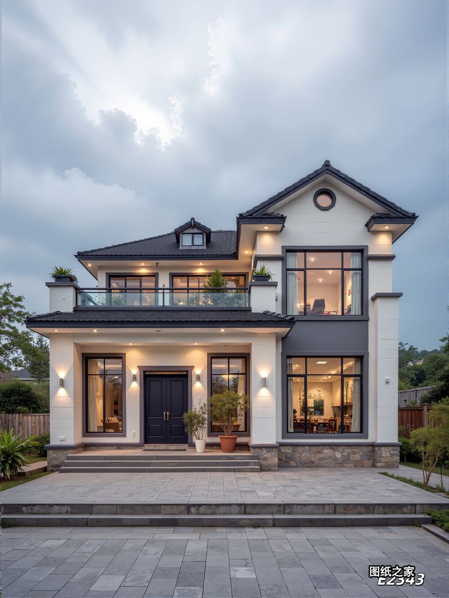 乡下建房，通透户型住着才舒服 - 别墅设计效果图