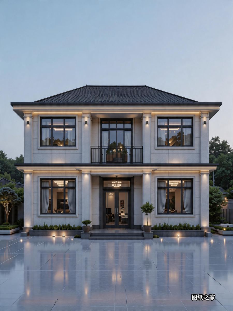农村自建房，也能住出豪宅的感觉 - 别墅设计效果图