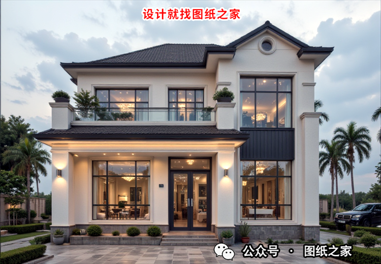 农村二层坡屋顶楼房设计图，绝美的设计，最最符合农村建造的户型