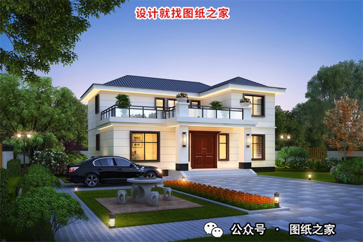农村二层坡屋顶楼房设计图，绝美的设计，最最符合农村建造的户型