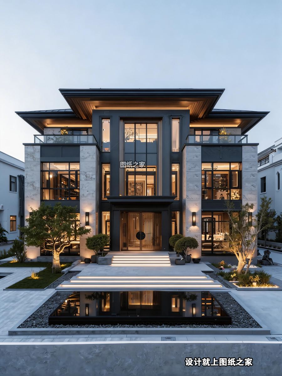 乡村自建房，把风景都装进家里 - 别墅设计效果图