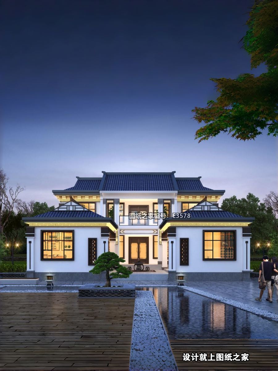 家族合院别墅，几代同堂其乐融融 - 别墅设计效果图