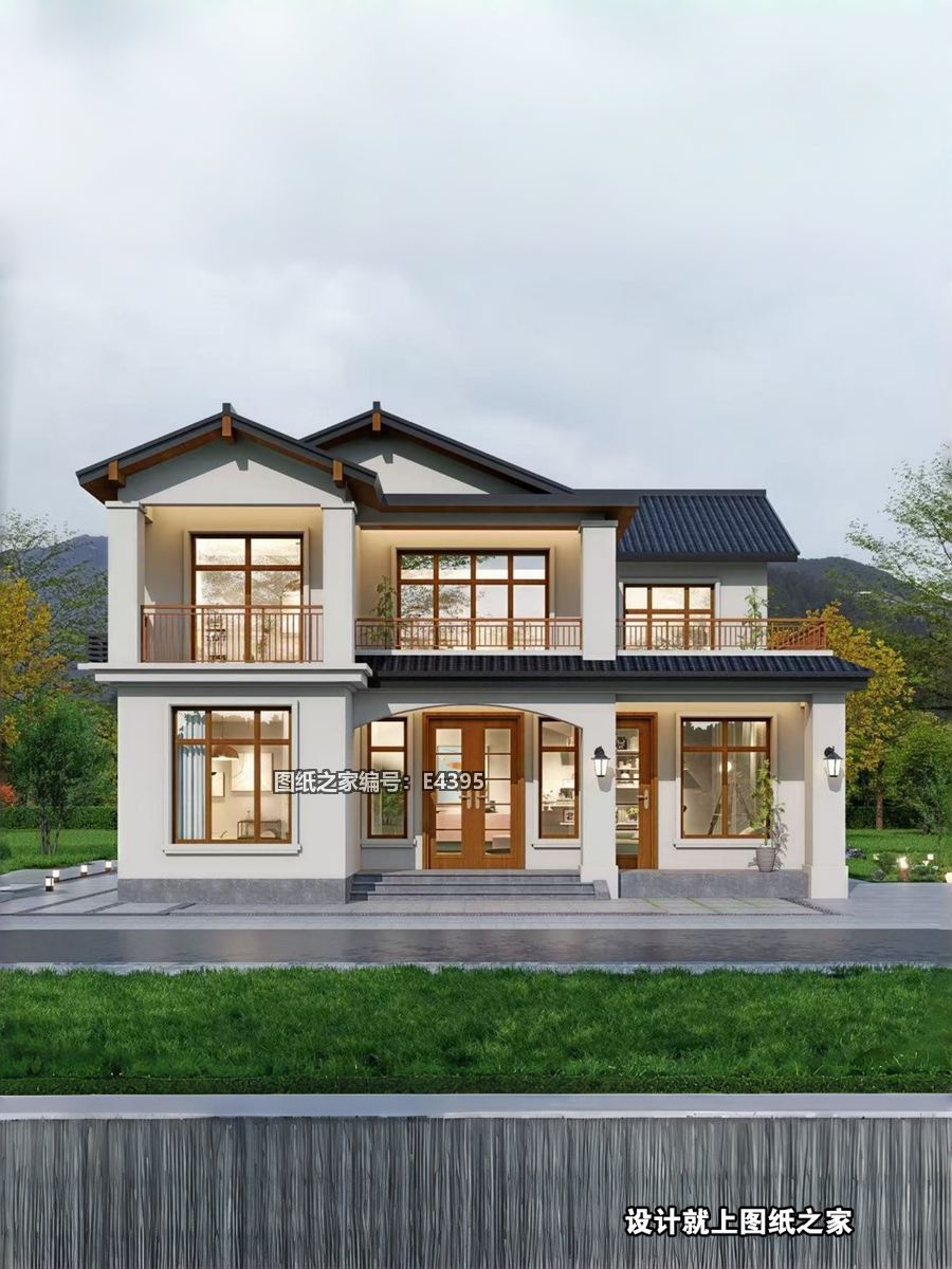 田园宜居二层自建房，图纸齐全 - 别墅设计效果图