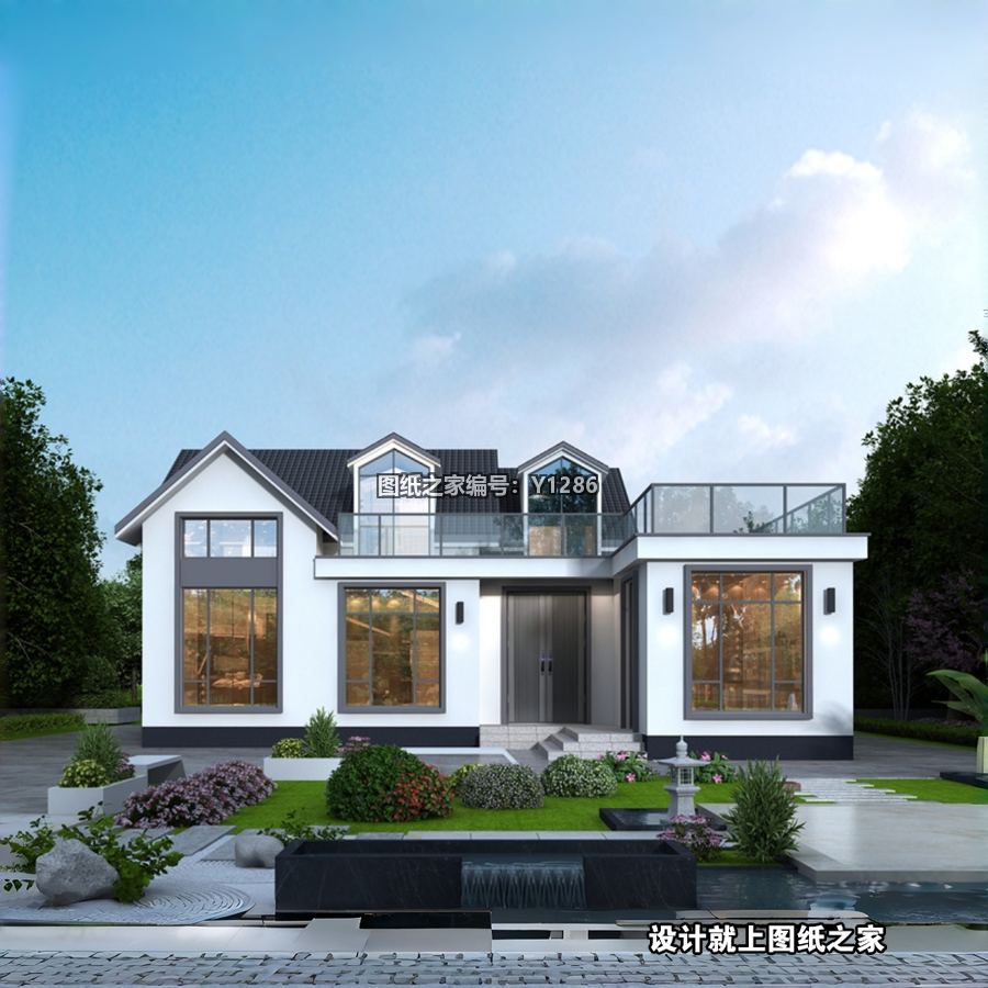 新款一层小平房，美观又实用 - 别墅设计效果图