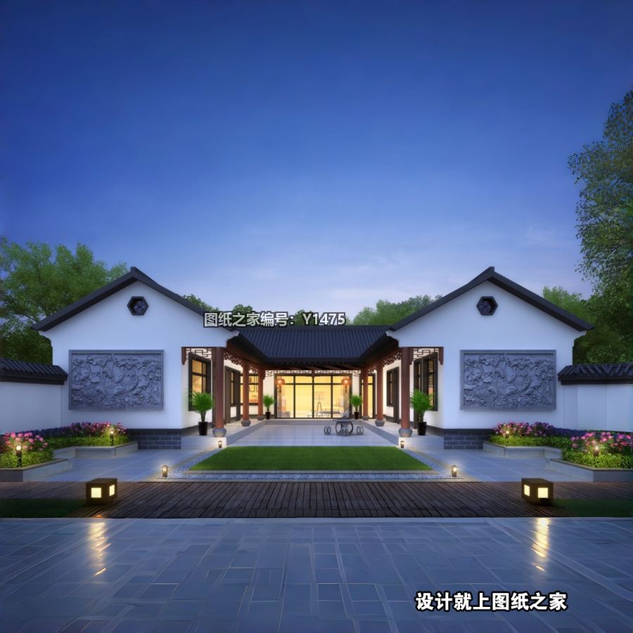 温馨一层小院别墅，向往的生活 - 别墅设计效果图