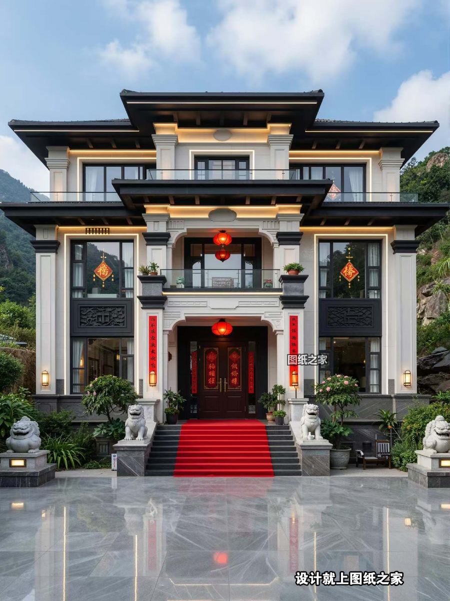 一家人的自建房，温馨又安逸 - 别墅设计效果图