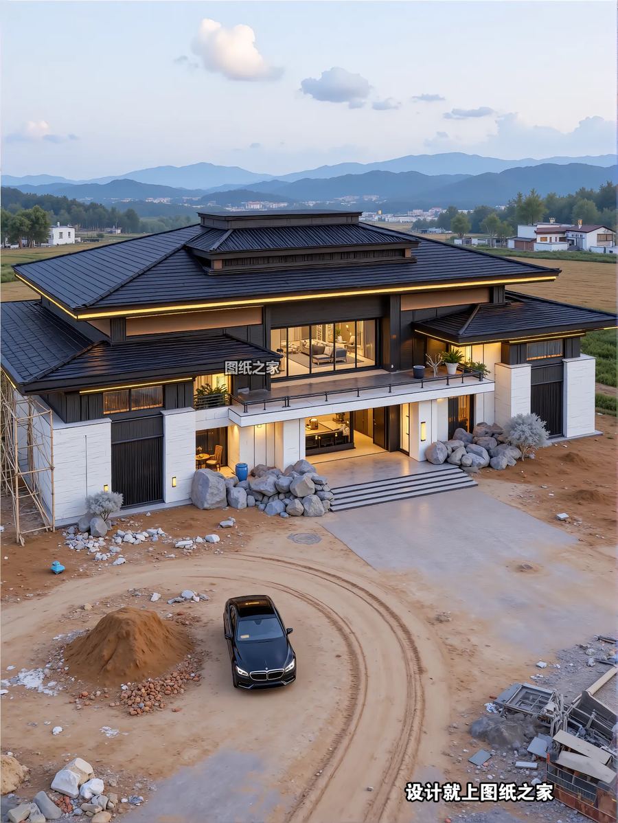 宋氏大宅风农村自建房，高级感十足 - 别墅设计效果图